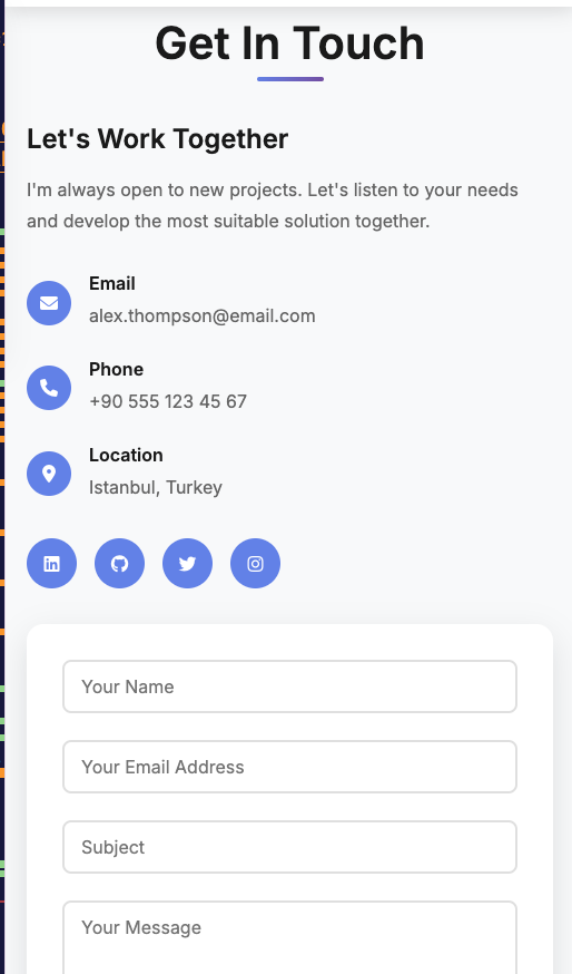 Personal Introduction Website Example 5